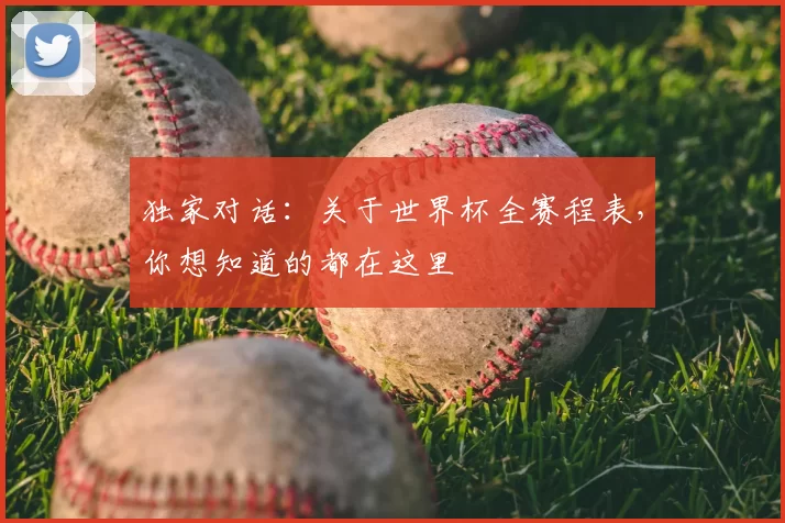 独家对话:关于世界杯全赛程表,你想知道的都在这里